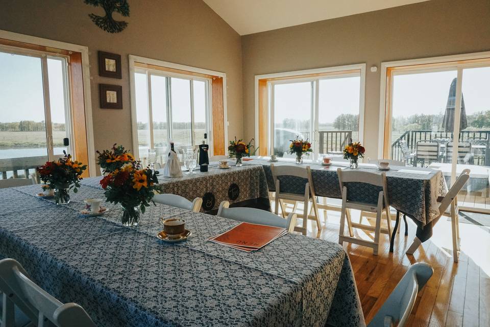 Intimate Sunroom Reception