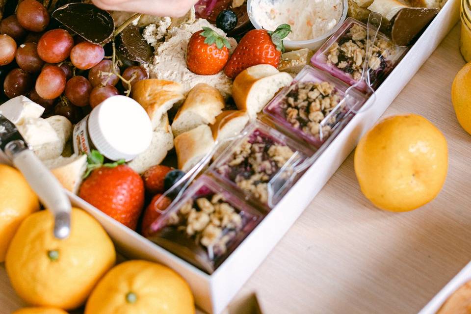 Brunch box for bridal party