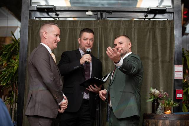 Downtown brewpub wedding