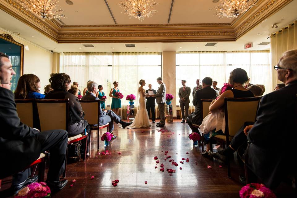 Downtown restaurant wedding