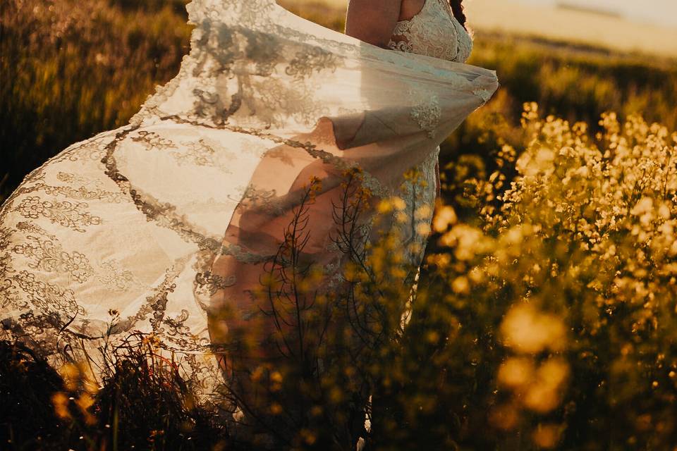 Twirling bride