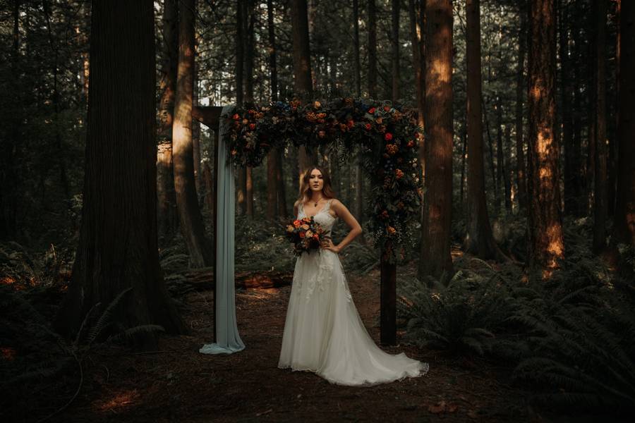 Forest wedding ceremony