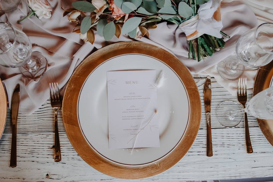 Gold Table Setting