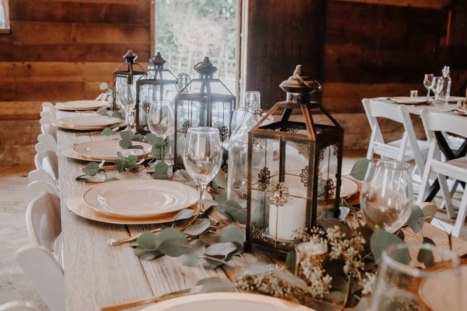 Eucalyptus&Lantern Centerpiece