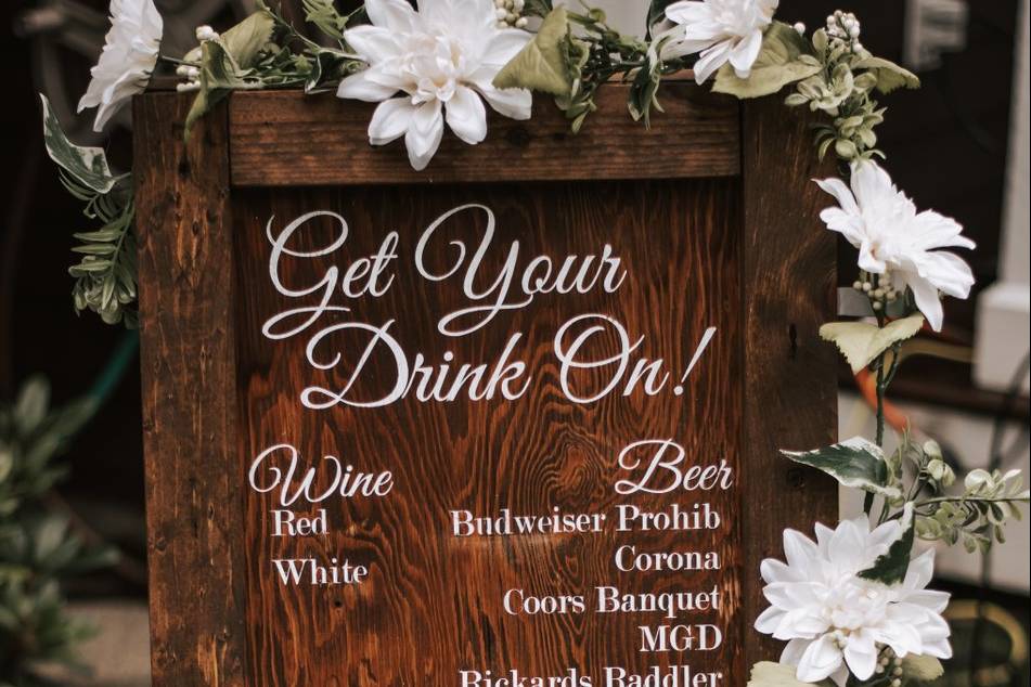 Bar Menu Sign