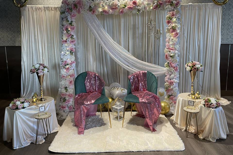 Romantic Floral Wedding Stage