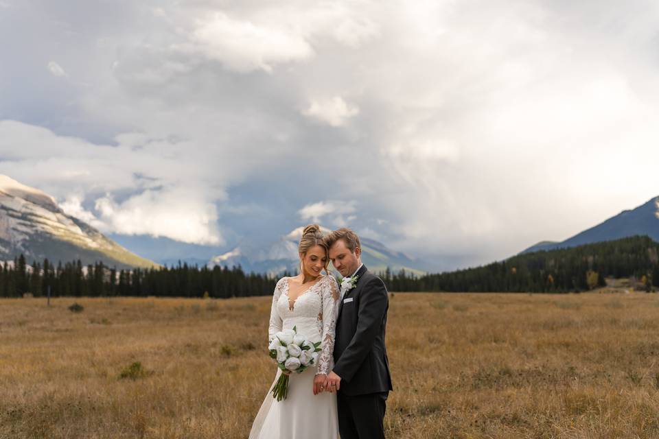 Canmore Sunset Wedding
