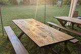 Harvest table and benches
