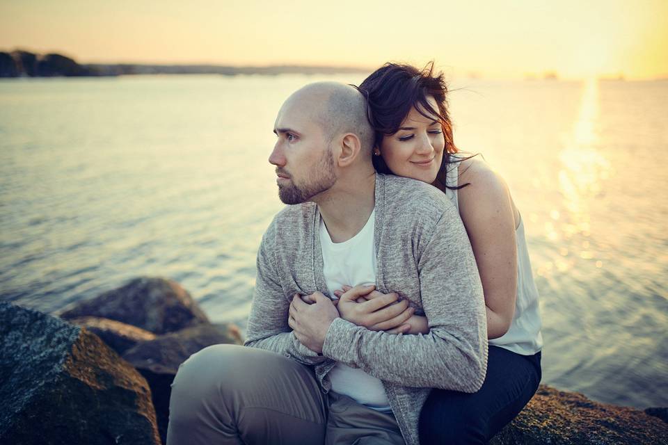 Engagement at Sunset Beach