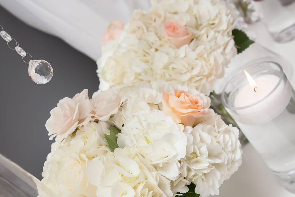 Blush and white arrangement