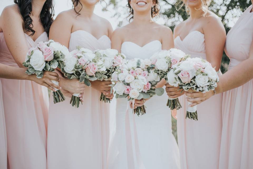 Wedding party bouquets