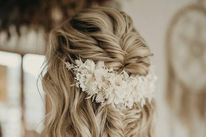 Half-do with fishtail braid