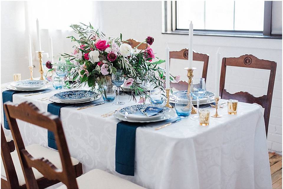 Santorini Style Tablescape