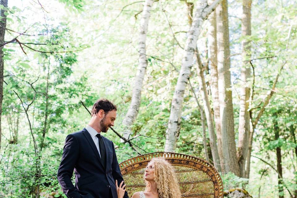 Reneebrockphotos - wedding portrait in the forest