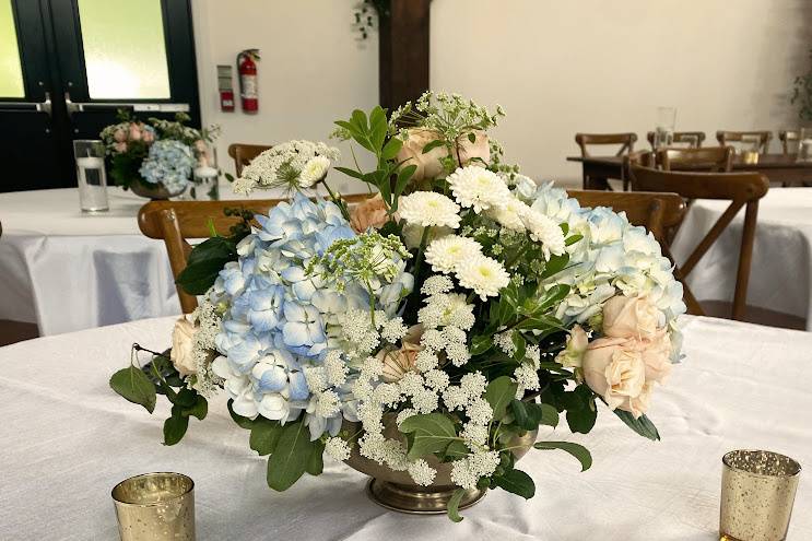 Blue and White Centerpiece