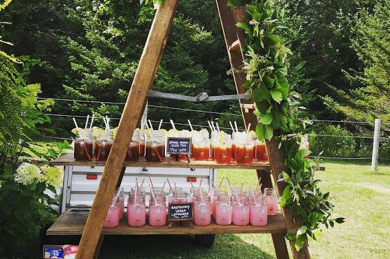 Drink Display with Garland