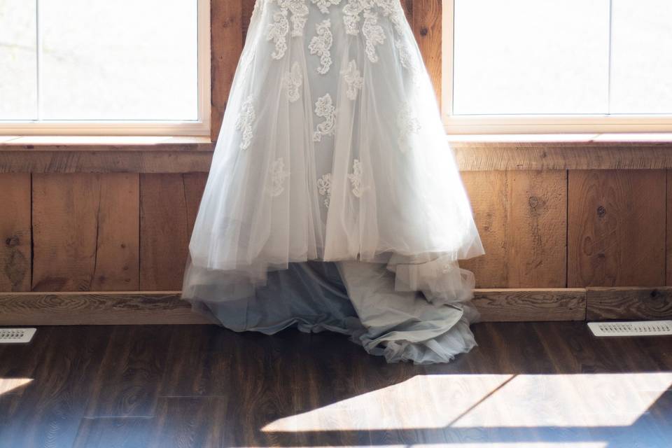 The Dress in the bridal suite