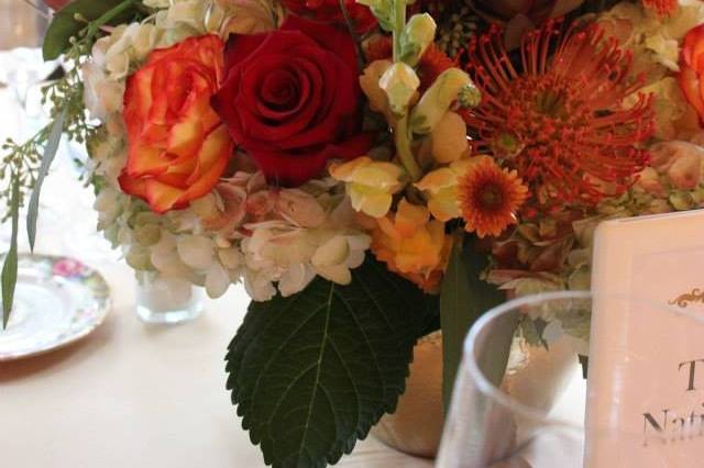 Fall textural centerpiece