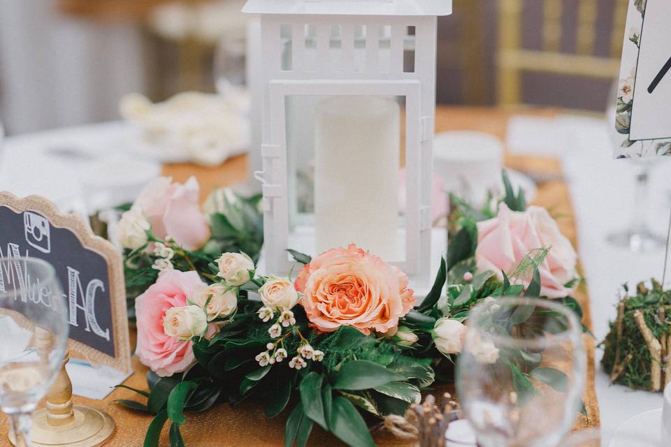 Lantern garden centerpiece