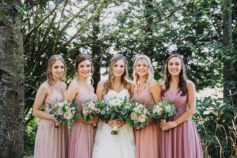 Dusty rose bridal