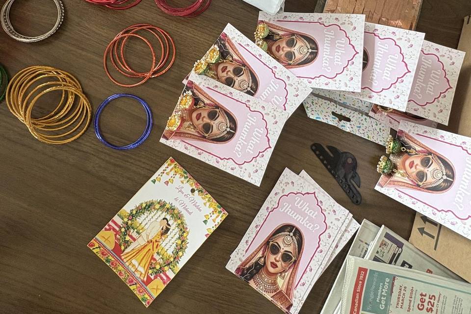 Mehndi favours in making