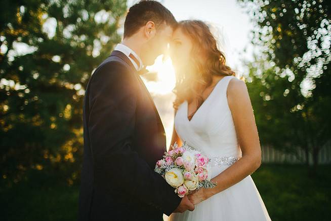 Wooden bow tie worn by groom