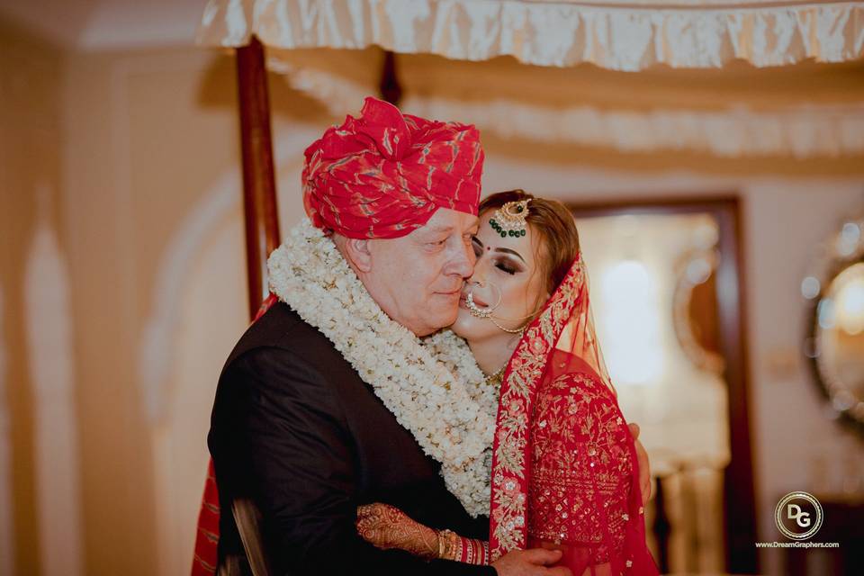 Bride and her father moment