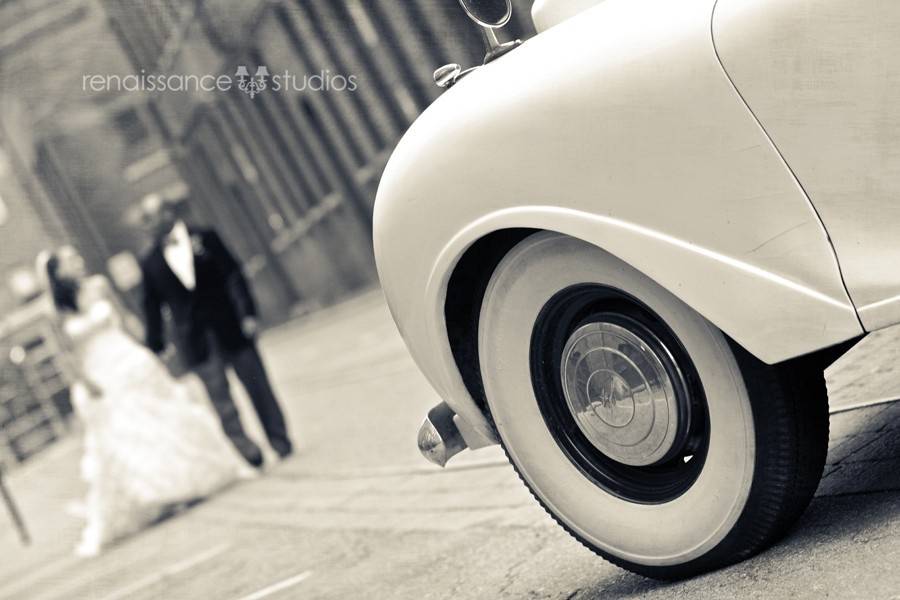 Couple with Vintage Car