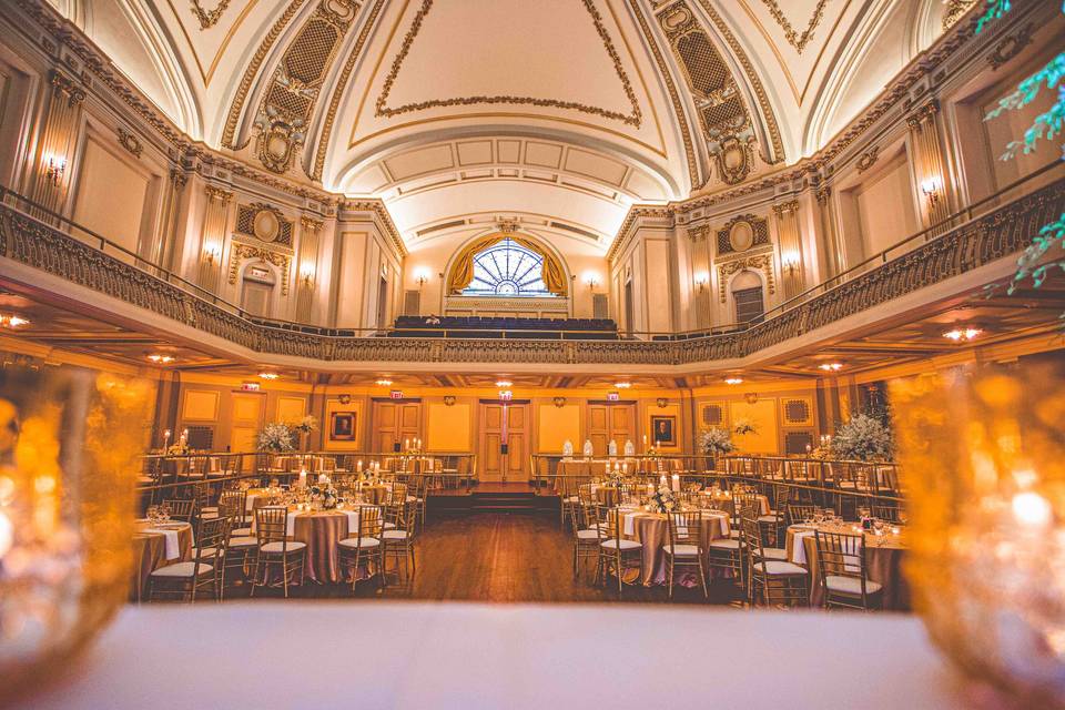 Ballroom wedding decore