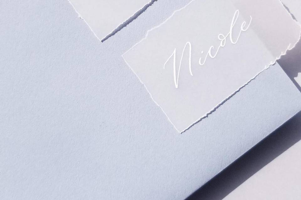 Vellum place cards