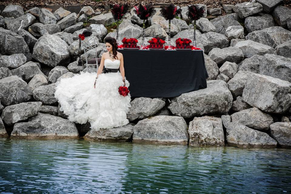 Rose Gold Golf Course Wedding