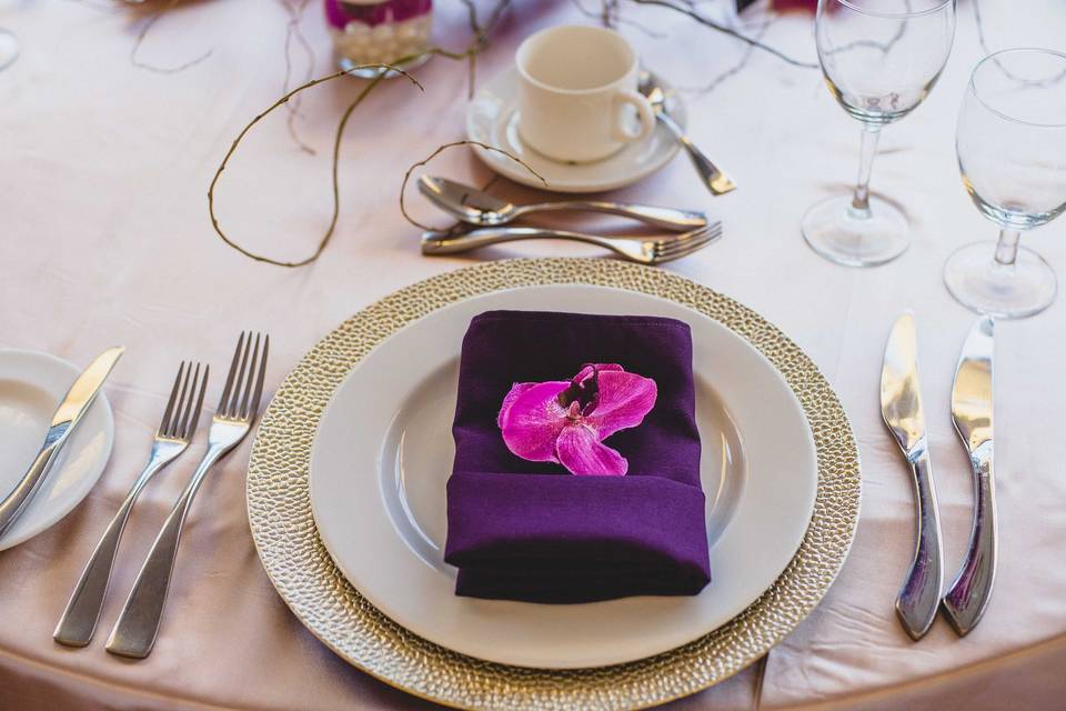 Place Setting, Purple, Flower