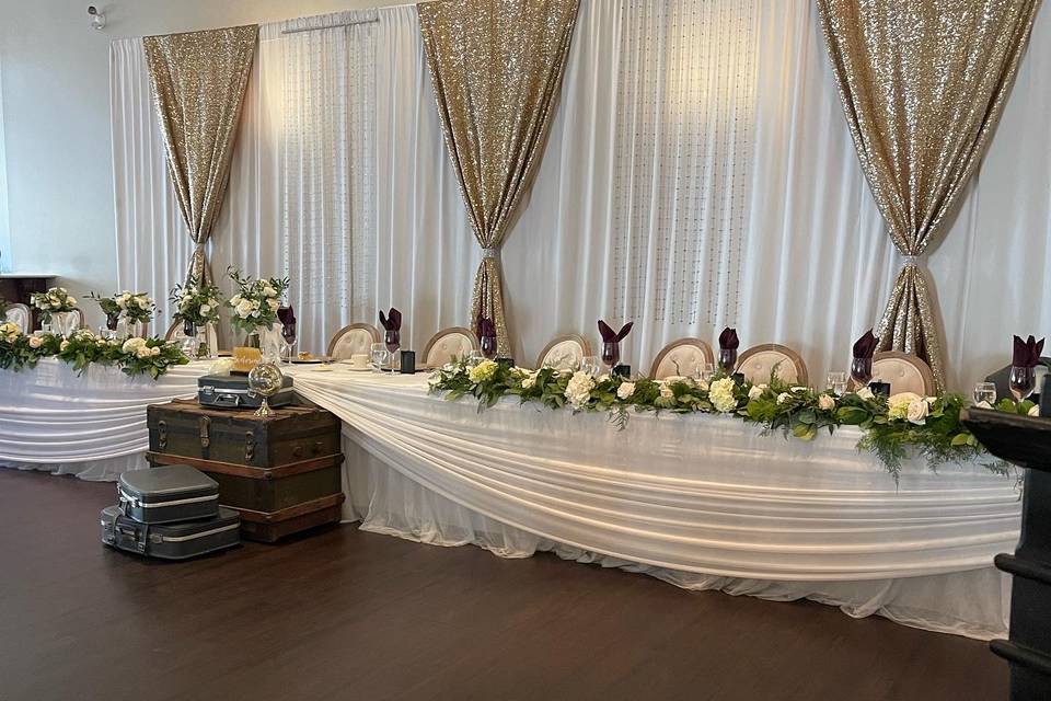 Head Table Set up