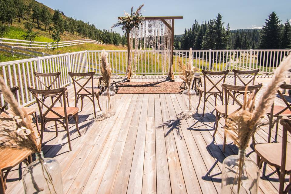 Outdoor ceremony setting