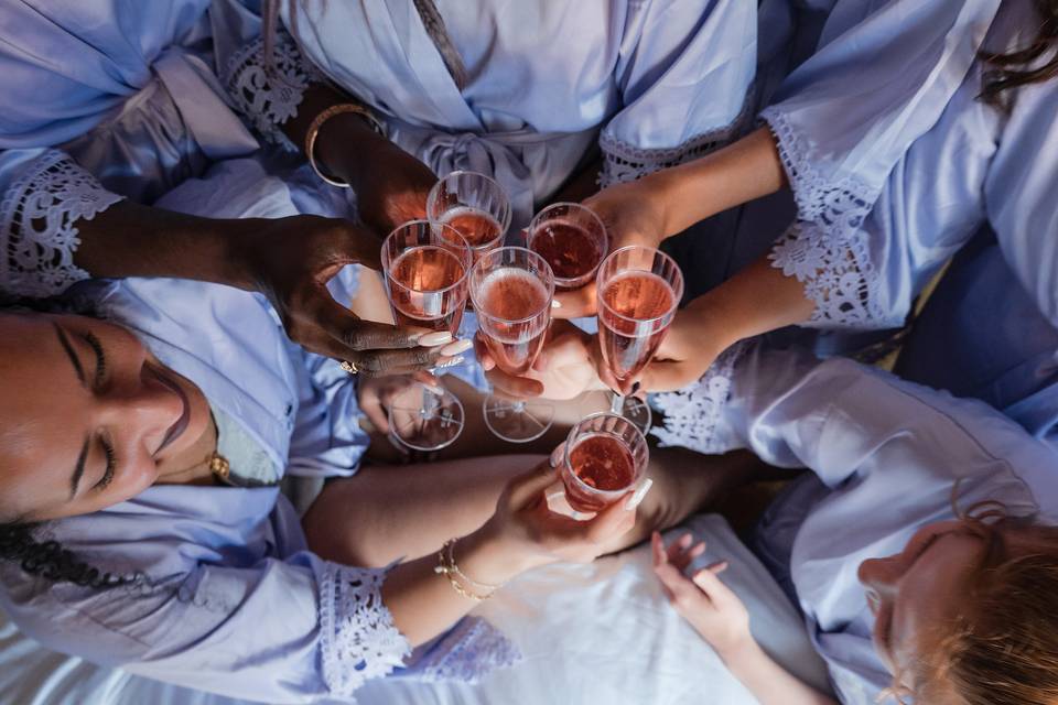 Bride with Bridesmaids