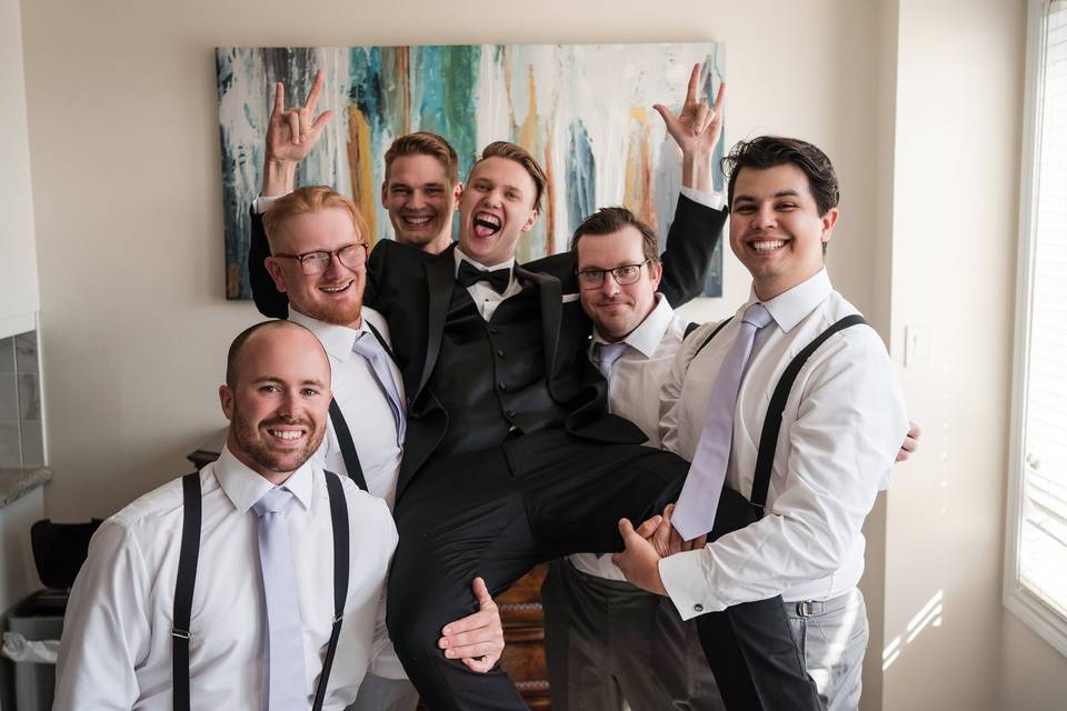 Groom with Groomsmen