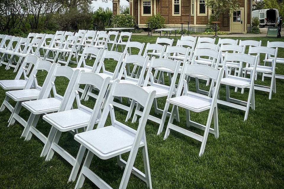 White Resin Folding Chairs