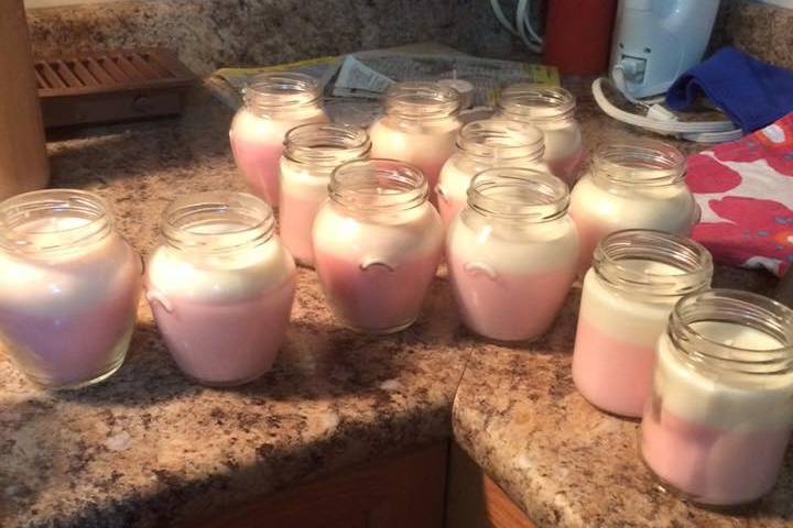 Strawberry Cupcake Candles