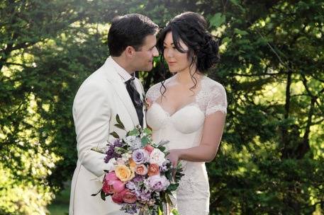 Sweetpea's bridal bouquet