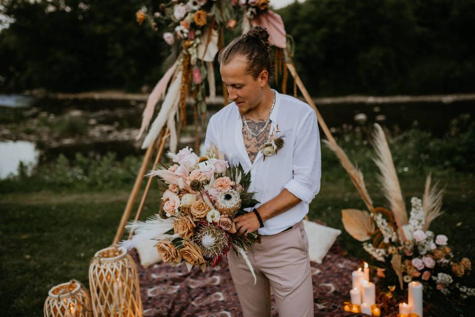 Ontario Boho Elopement Wedding