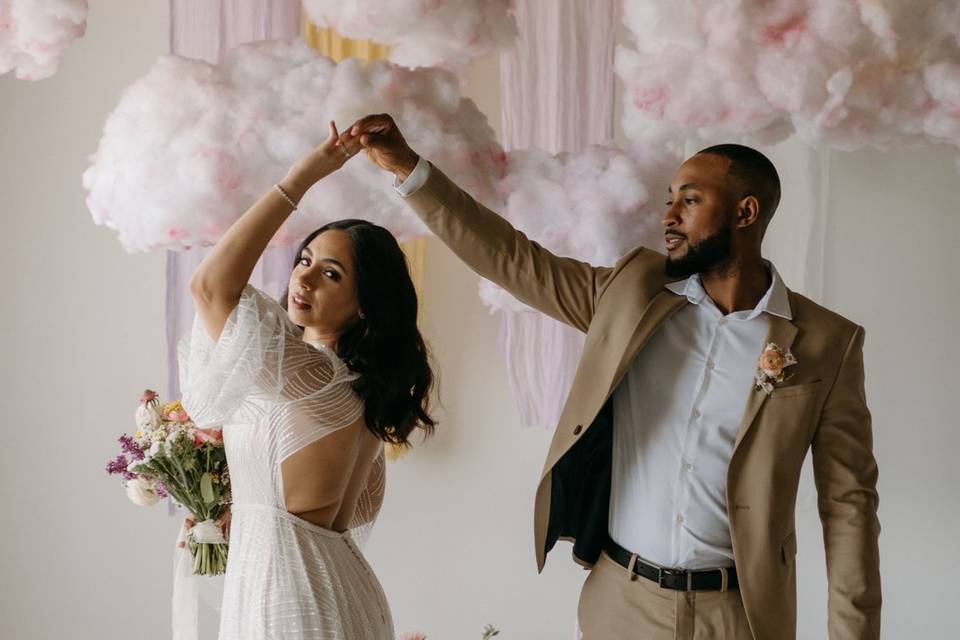 Cotton candy wedding