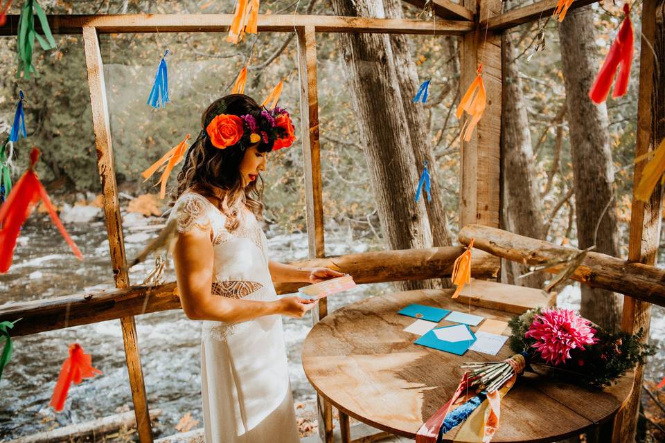 Colourful elopement