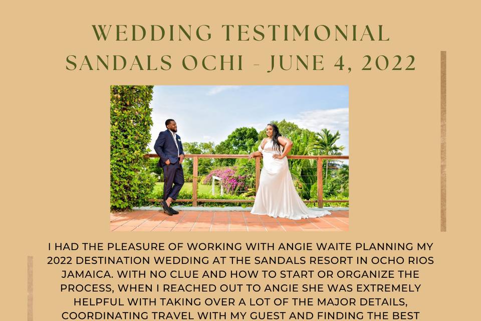 Wedding Testimonial