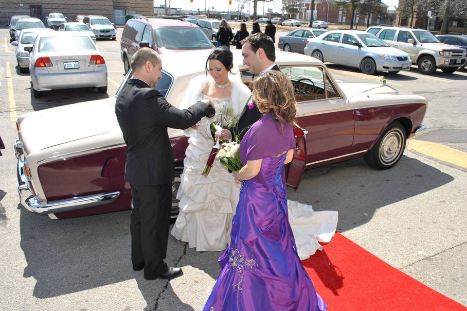 Red carpet for the special couple