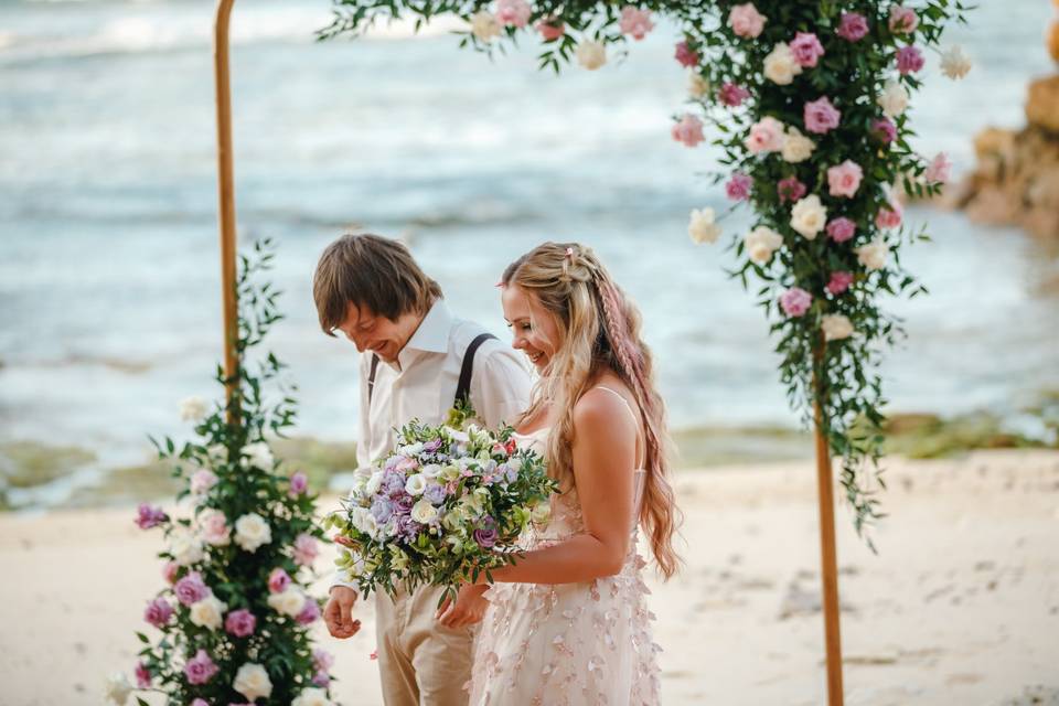 On the beach