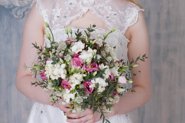 Bridal bouquet in red