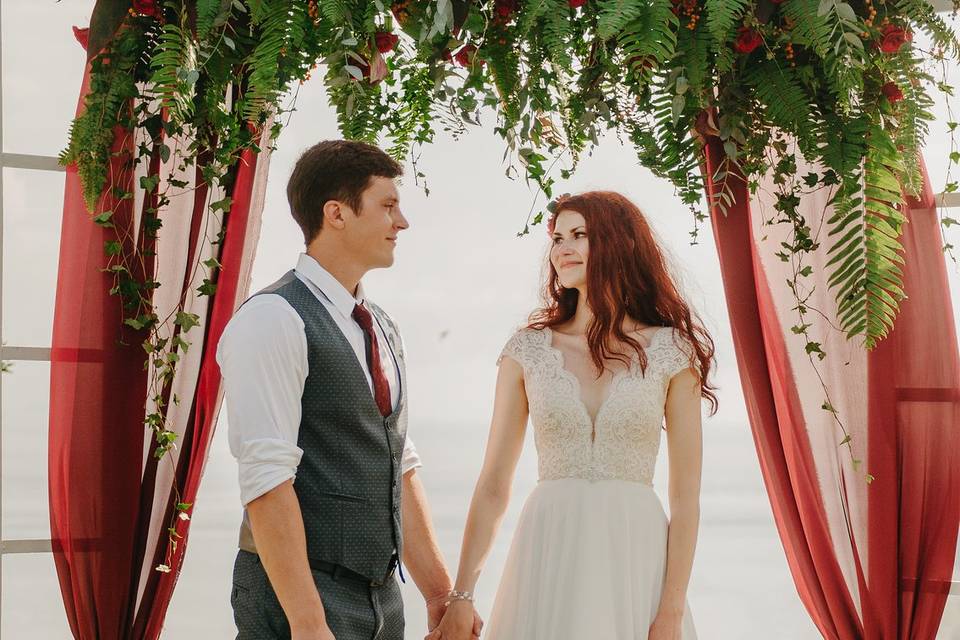 Wedding in Red