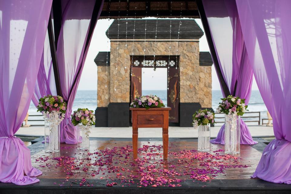 Pink and purple wedding