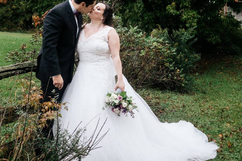 A rainy wedding day