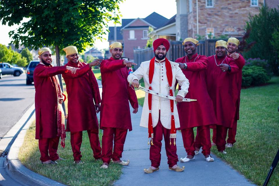 Punjabi groom's men